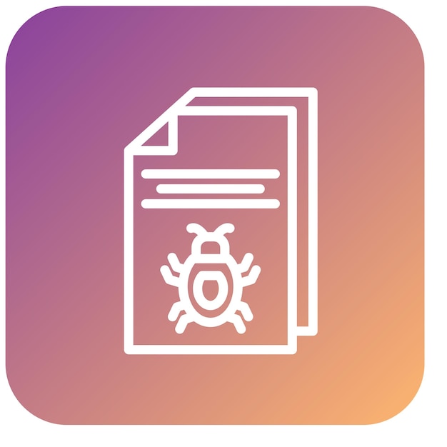 Estilo del icono del archivo de diseño vectorial del virus