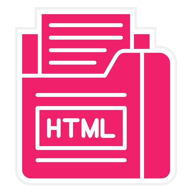 Vector estilo de icono del archivo html de diseño vectorial