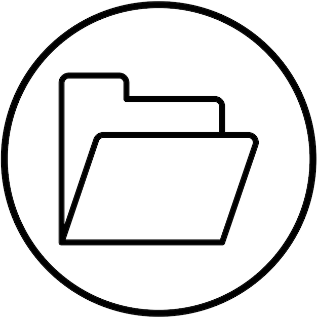 Estilo de icono de archivo lateral de diseño vectorial