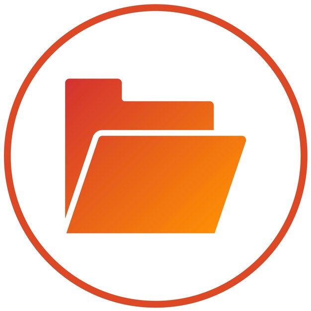 Estilo de icono de archivo lateral de diseño vectorial