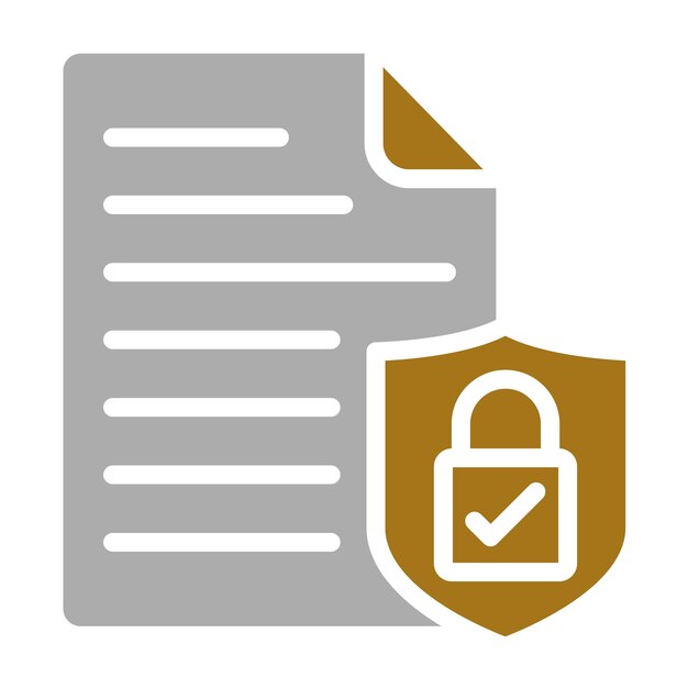 Estilo de icono de archivo seguro de diseño vectorial
