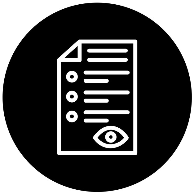Estilo del icono del archivo de visualización de diseño vectorial