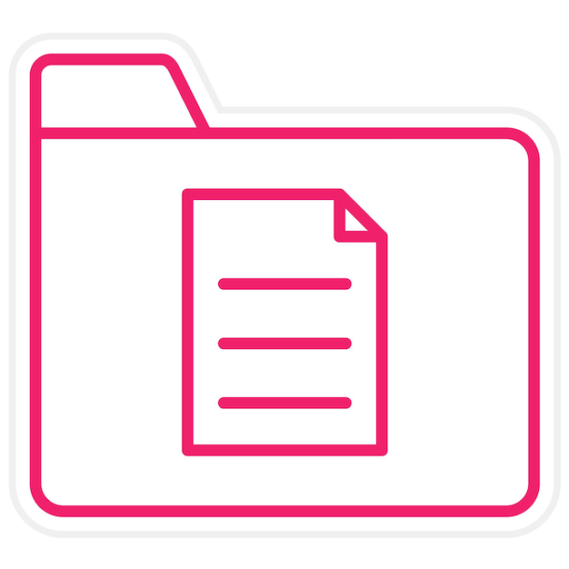 Estilo del icono de los archivos de diseño vectorial