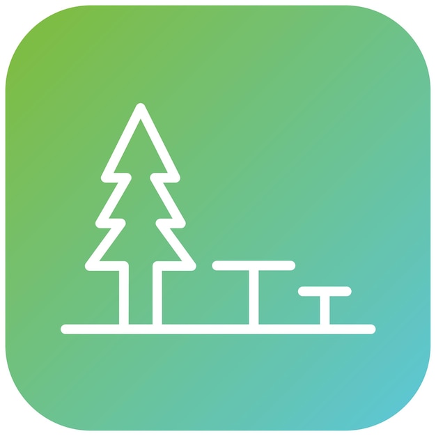 Estilo del icono del área de descanso del diseño vectorial
