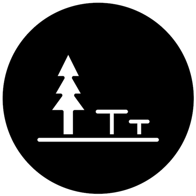 Estilo del icono del área de descanso del diseño vectorial