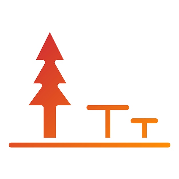 Estilo del icono del área de descanso del diseño vectorial
