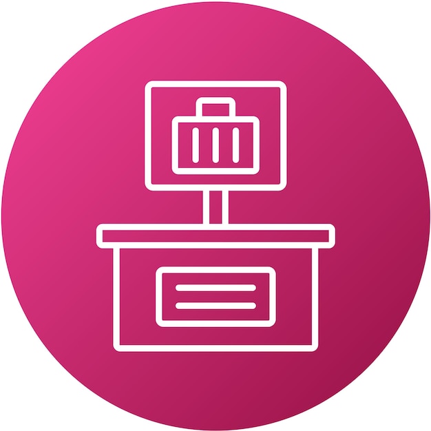Estilo del icono del área de equipaje de diseño vectorial
