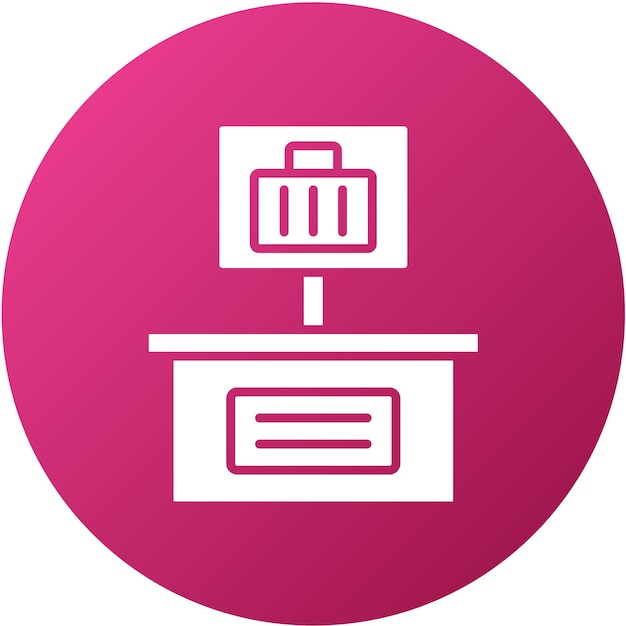 Estilo del icono del área de equipaje de diseño vectorial