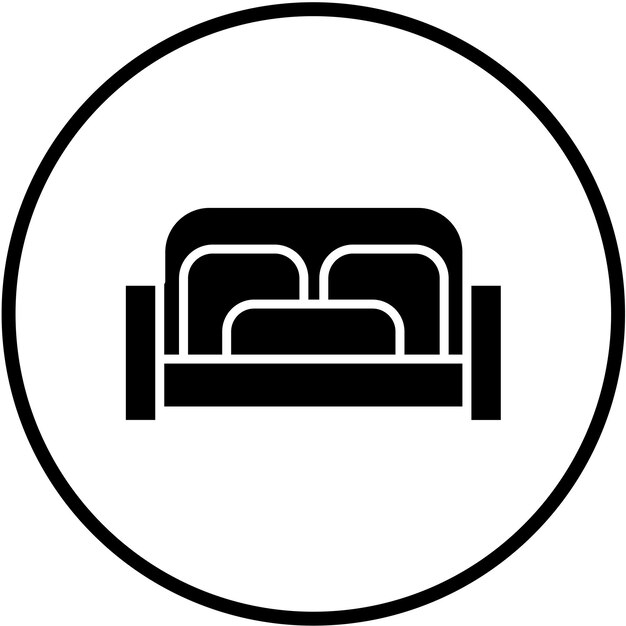 Estilo de icono del área de salón de diseño vectorial