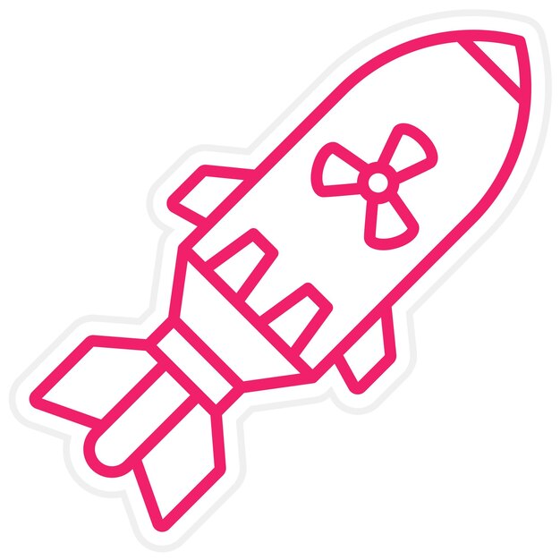 Estilo del icono del arma biológica de diseño vectorial