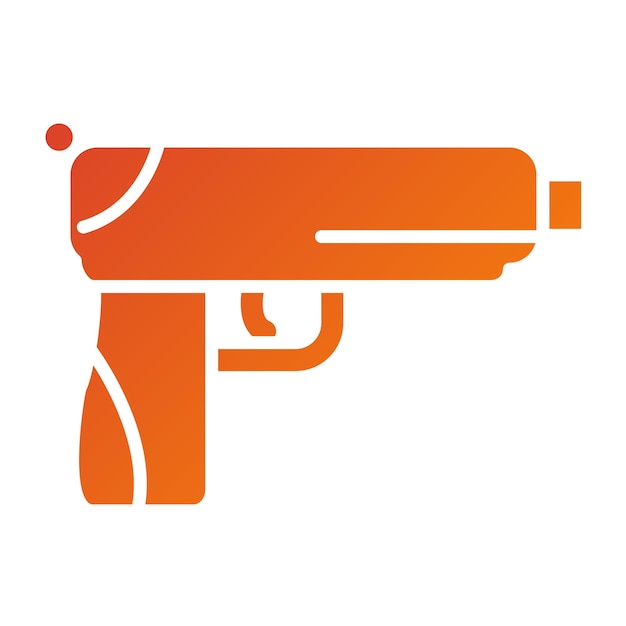 Estilo del icono del arma de fuego de diseño vectorial