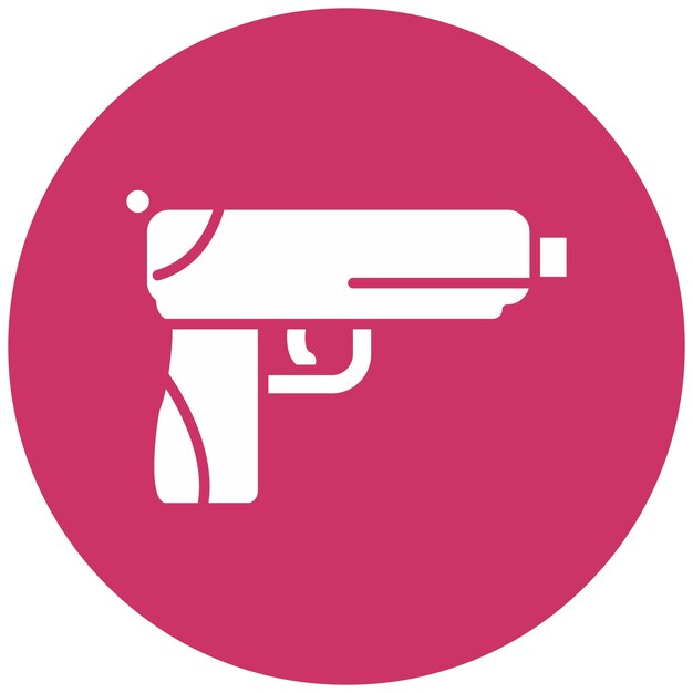 Estilo del icono del arma de fuego de diseño vectorial