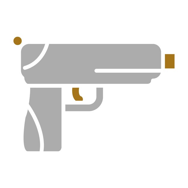 Estilo del icono del arma de fuego de diseño vectorial