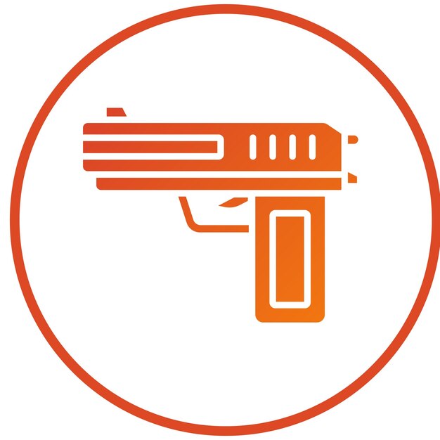 Estilo del icono del arma de la policía