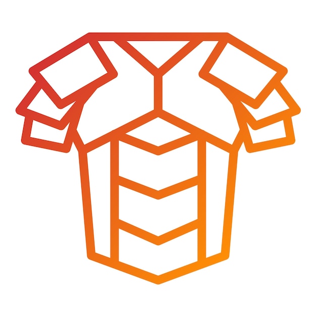 Estilo del icono de la armadura de diseño vectorial