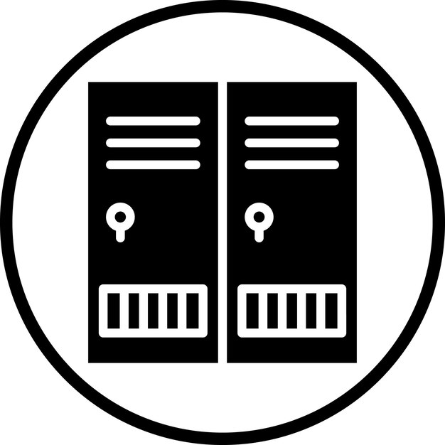 Estilo del icono del armario de diseño vectorial