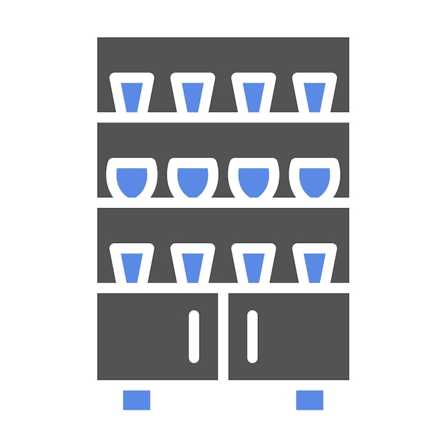 Estilo del icono del armario de diseño vectorial