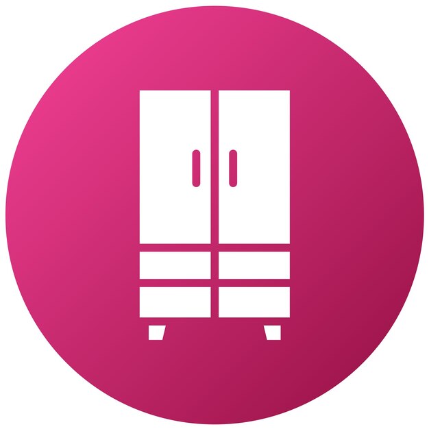 Estilo del icono del armario de diseño vectorial