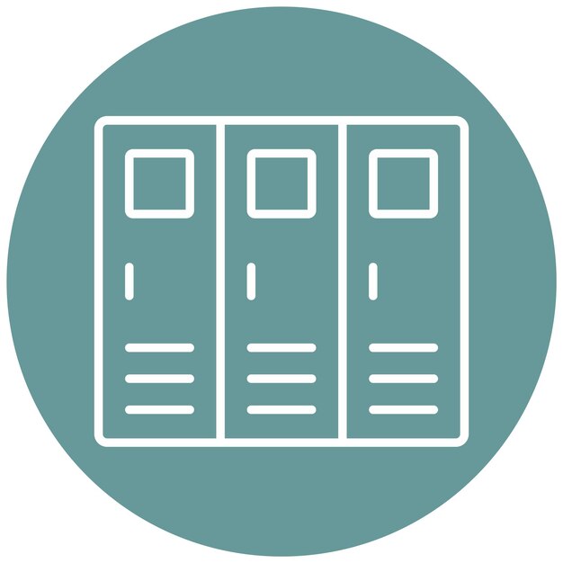 Estilo del icono del armario de diseño vectorial