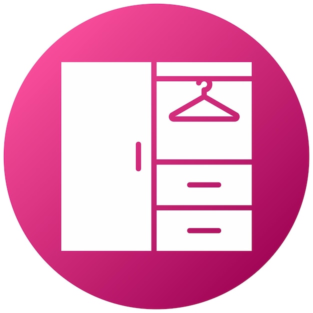 Estilo del icono del armario de diseño vectorial