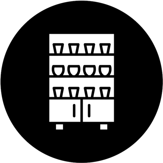 Estilo del icono del armario de diseño vectorial