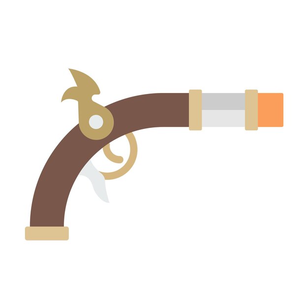 Vector estilo del icono de las armas piratas