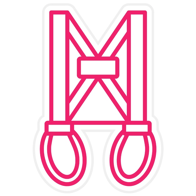 Estilo del icono del arnés de diseño vectorial