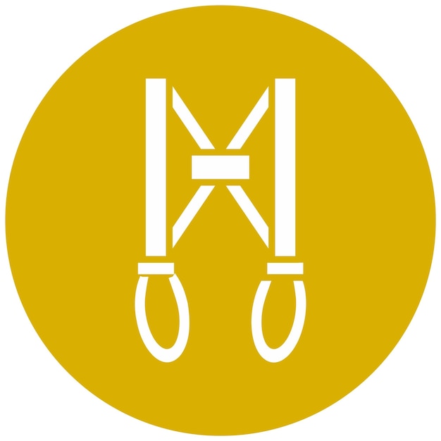 Estilo del icono del arnés de diseño vectorial