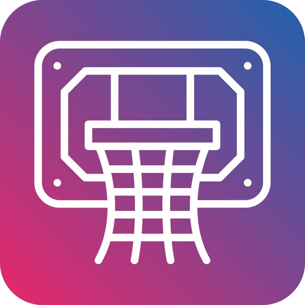 Estilo del icono del aro de baloncesto