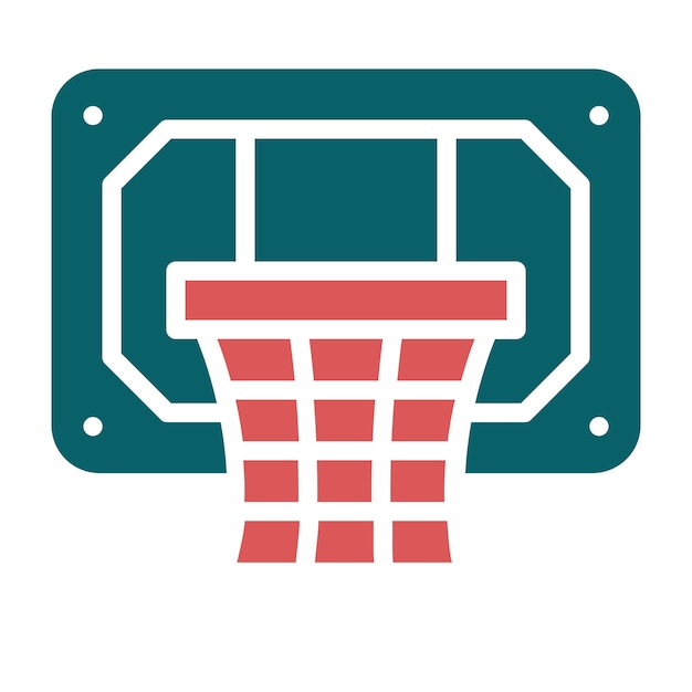 Vector estilo del icono del aro de baloncesto