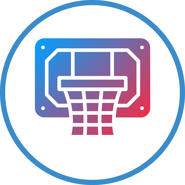 Estilo del icono del aro de baloncesto