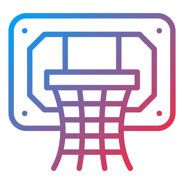Estilo del icono del aro de baloncesto