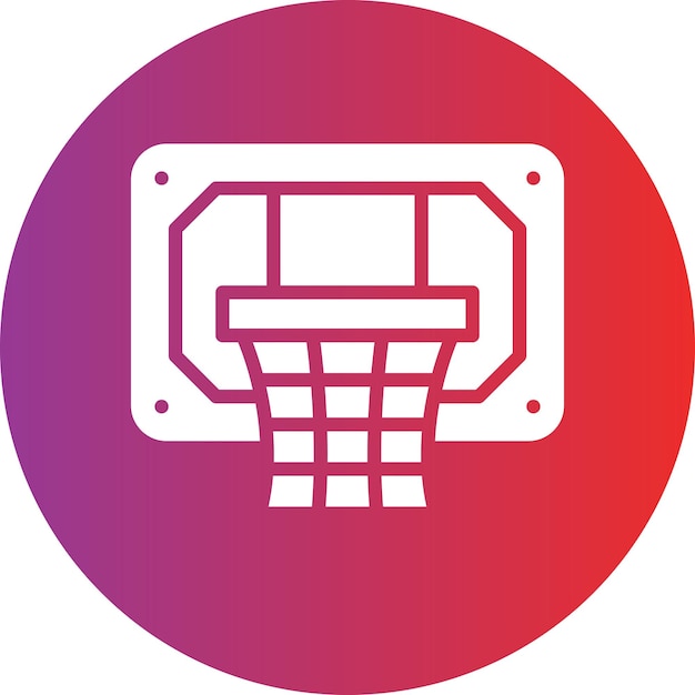 Estilo del icono del aro de baloncesto