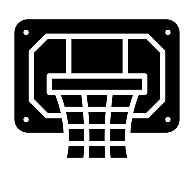 Estilo del icono del aro de baloncesto