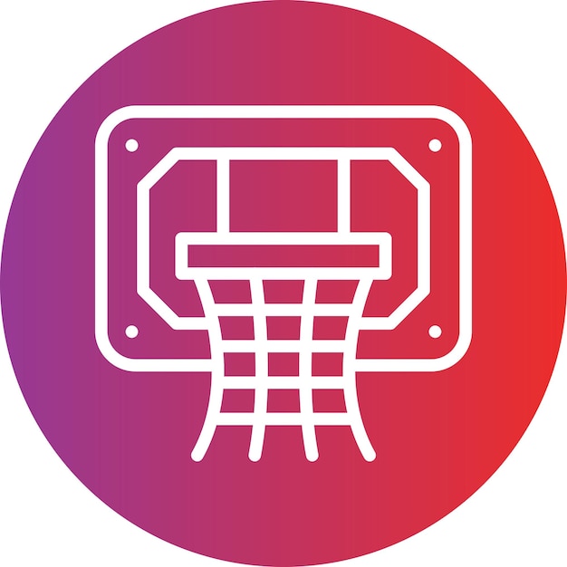 Estilo del icono del aro de baloncesto