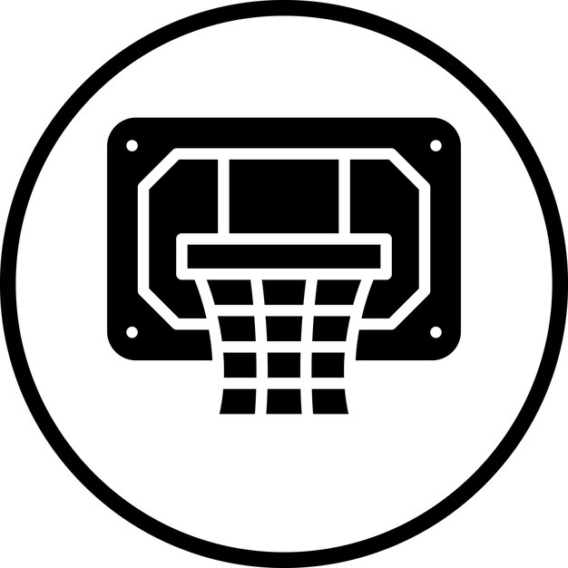 Estilo del icono del aro de baloncesto