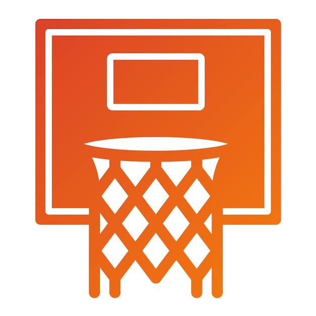 Vector estilo del icono del aro de baloncesto