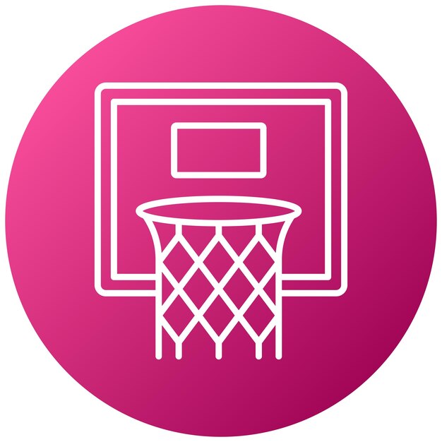 Estilo del icono del aro de baloncesto