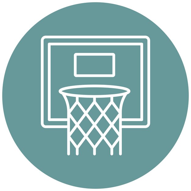 Estilo del icono del aro de baloncesto