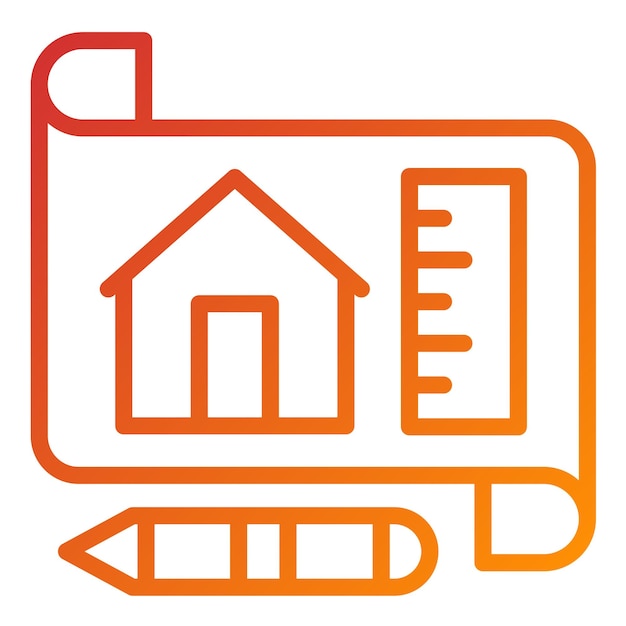 Estilo de icono del arquitecto de diseño vectorial