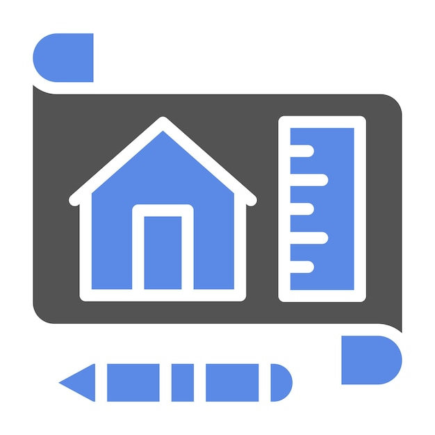 Estilo de icono del arquitecto de diseño vectorial