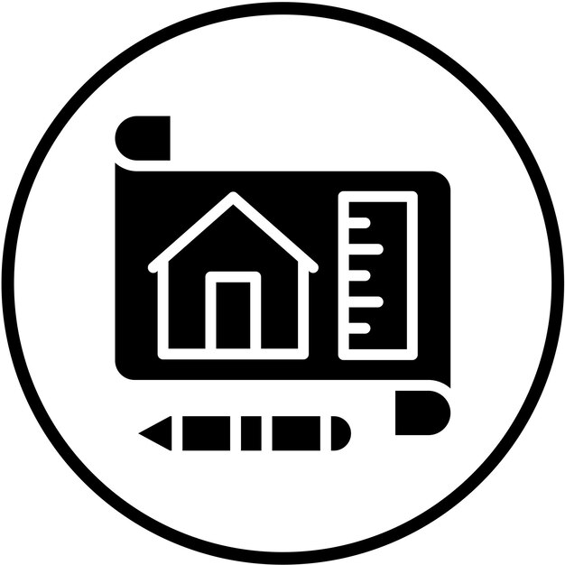 Estilo de icono del arquitecto de diseño vectorial