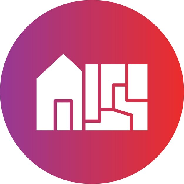 Estilo de icono de la arquitectura de diseño vectorial