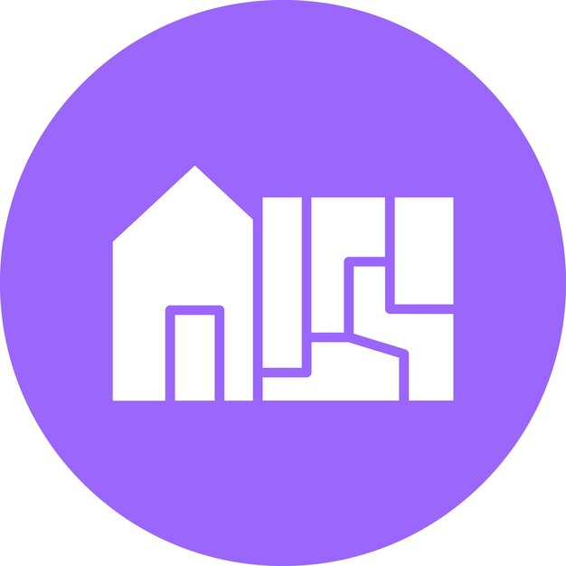 Estilo de icono de la arquitectura de diseño vectorial