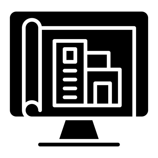 Estilo de icono de la arquitectura de diseño vectorial