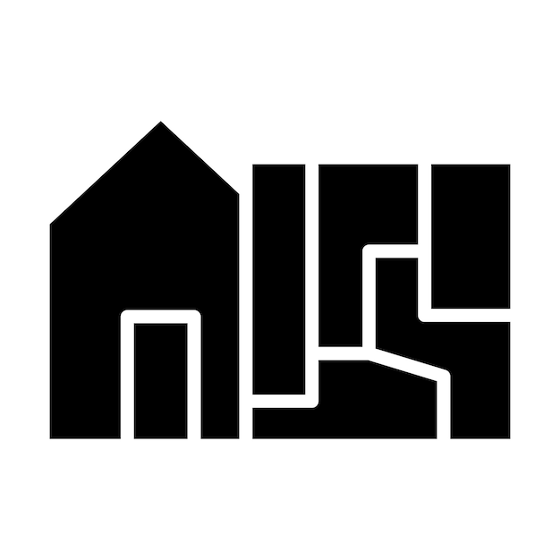 Estilo de icono de la arquitectura de diseño vectorial