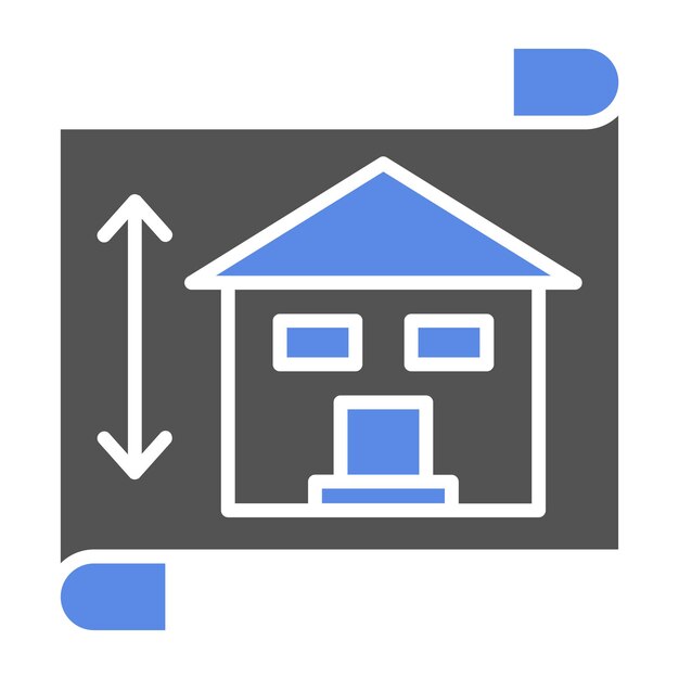Estilo de icono de la arquitectura de diseño vectorial