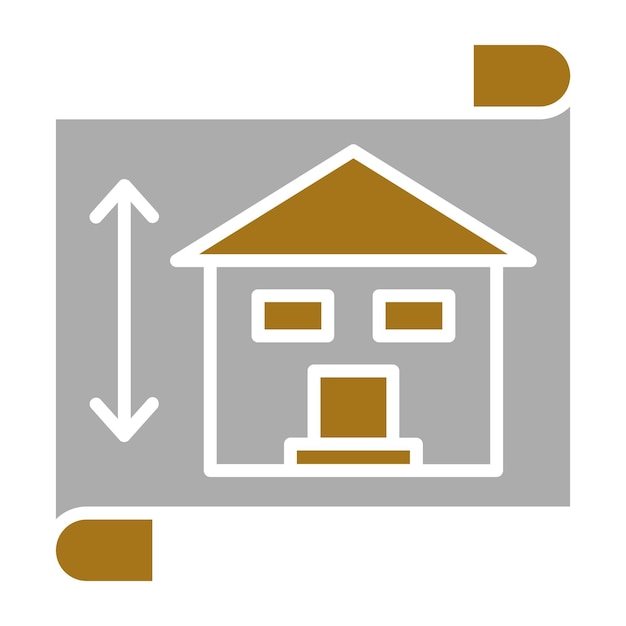 Estilo de icono de la arquitectura de diseño vectorial