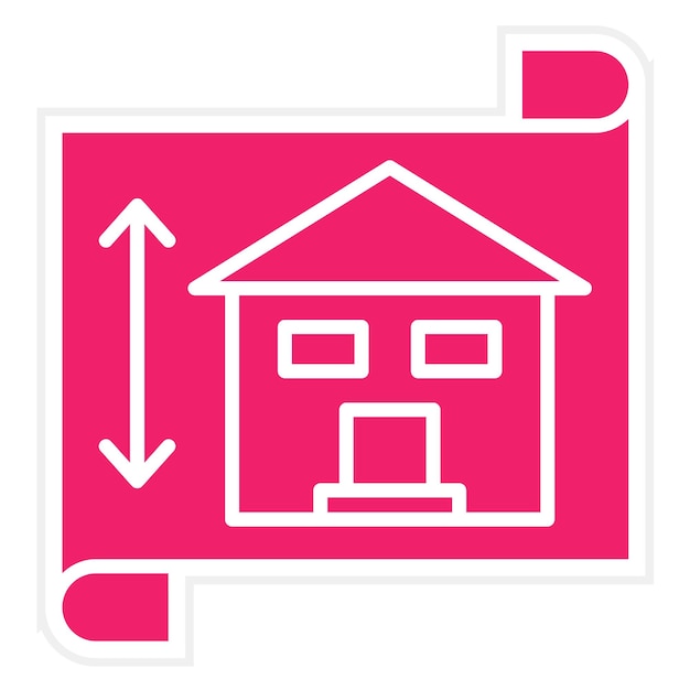 Estilo de icono de la arquitectura de diseño vectorial