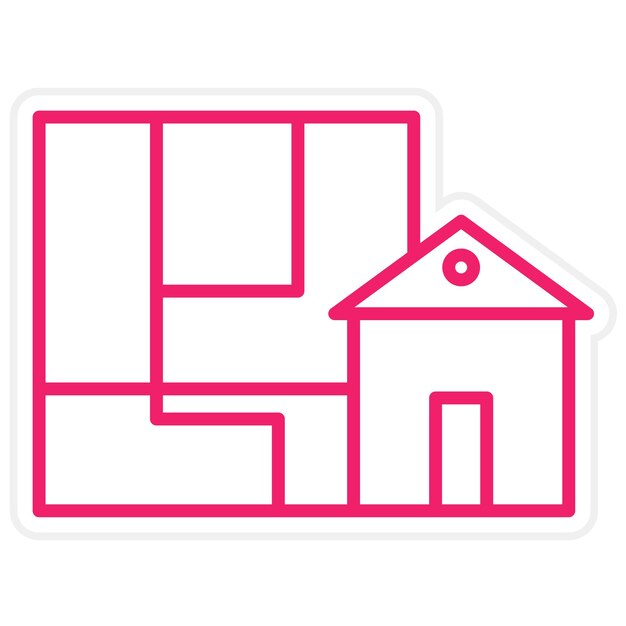 Estilo de icono de la arquitectura de diseño vectorial